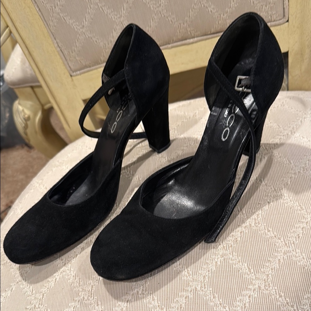 Classic Black Block Heel Mary Janes
